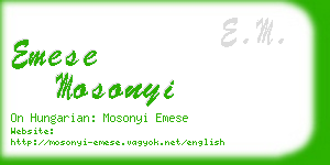 emese mosonyi business card